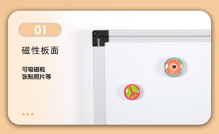 M92雙向雙面懸掛磁吸寫字白板產品細節展示